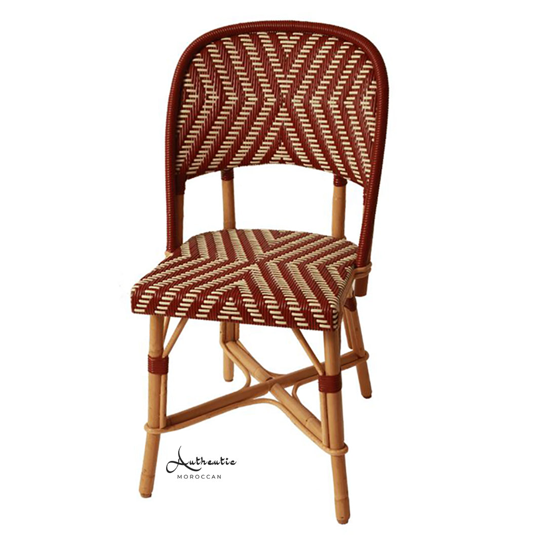 Rattan Wicker Seat French bistro chair, FBC02 Authentic Moroccan Ltd