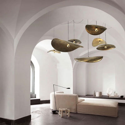 Brass Handcrafted Leaves Lights for ceiling - Gervasoni collection - Authentic Moroccan