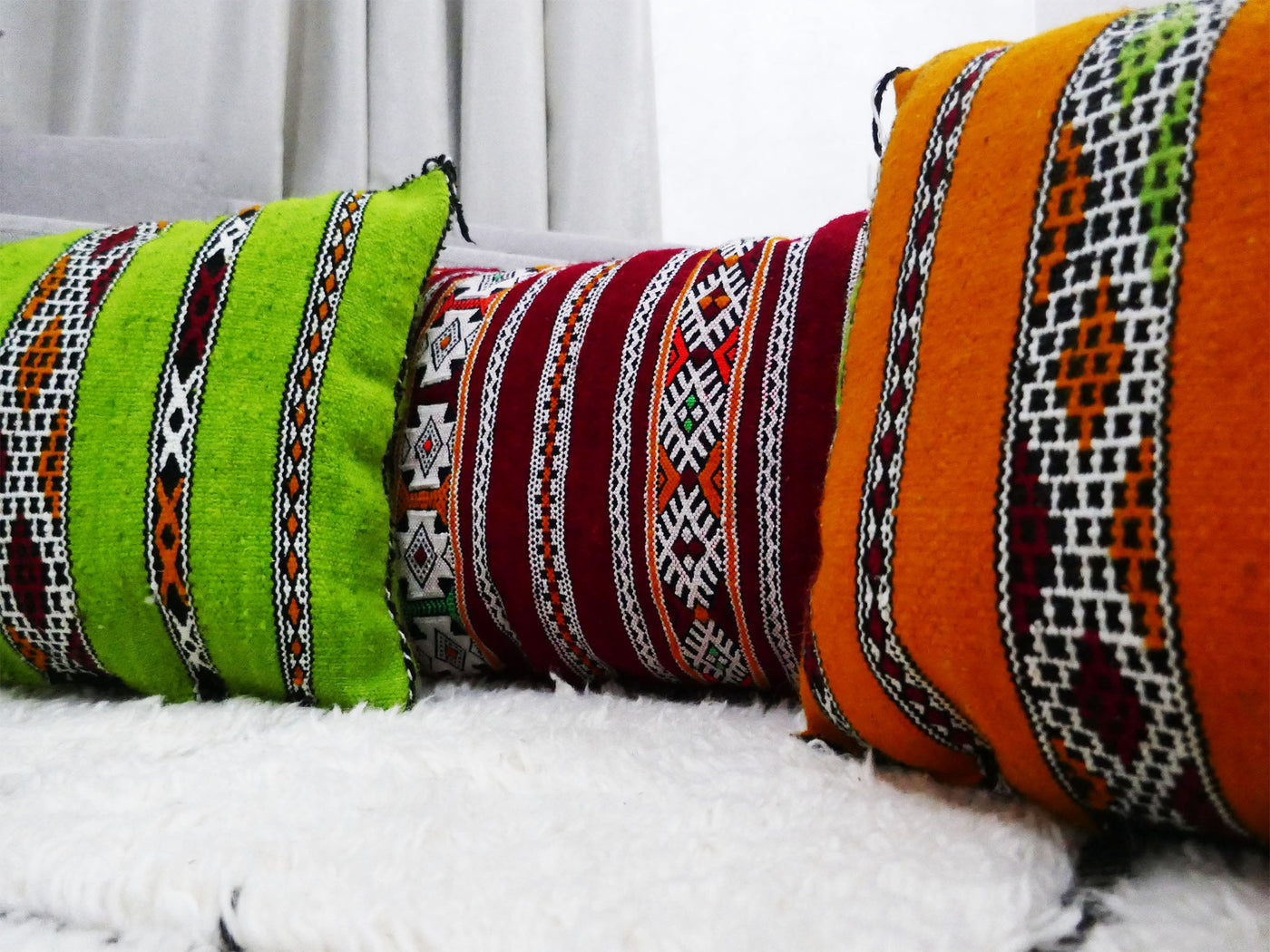Moroccan Wool Kilim Cushion Cover - Authentic Moroccan