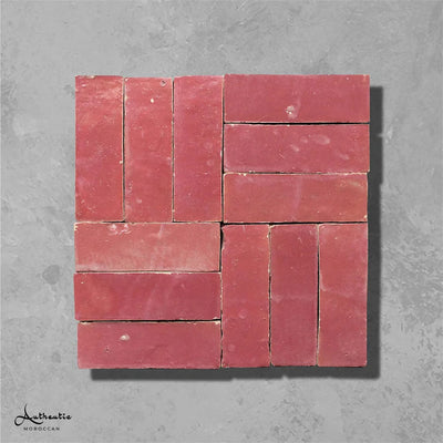 Bejmat Rectangular Tiles, Cherry Pink