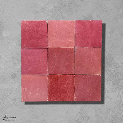 Bejmat Square Tiles, Cherry Pink