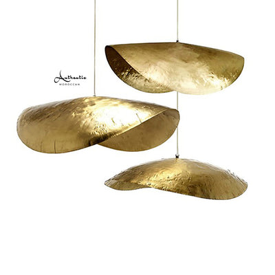 Twisted Brass Leaves Ceiling lights, Gold Brass