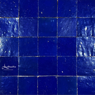 Bejmat Square Tiles, Indigo Blue