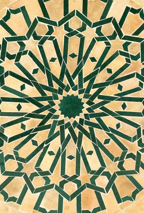 Moroccan Mosaic Table Garden Outdoor round table tiles handmade natural & green design - Authentic Moroccan