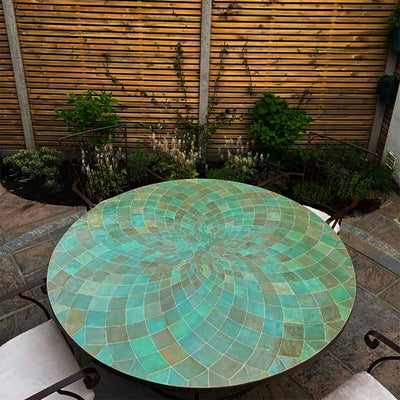 Moroccan-Mosaic-Table-Garden-Outddor-round-table-tiles-handmaded-rustic-green-turquoise-Authentic-Moroccan1