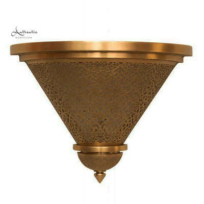 Moroccan Rectangular Wall Sconce - Authentic Moroccan - Wall Lights - Moorish Brass Design wall Lamp - filigree design - Authentic Moroccan