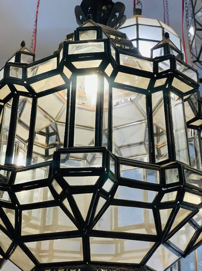 Moroccan glass ceiling light outdoor and indoor lamp - Authentic Moroccan