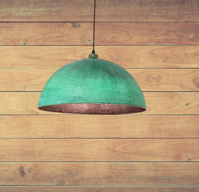 Oxidized Brass Copper Dome Light Fixture  - Ref.2401
