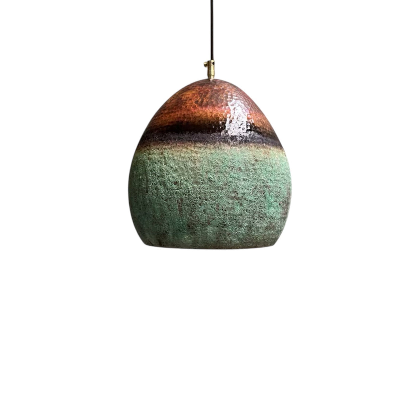Oxidized Brass Copper Dome Light Fixture  - Ref.2759