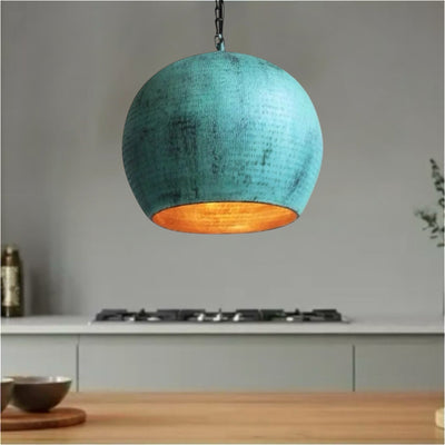 Oxidized Brass Globe Light Fixture - Ref. 2759