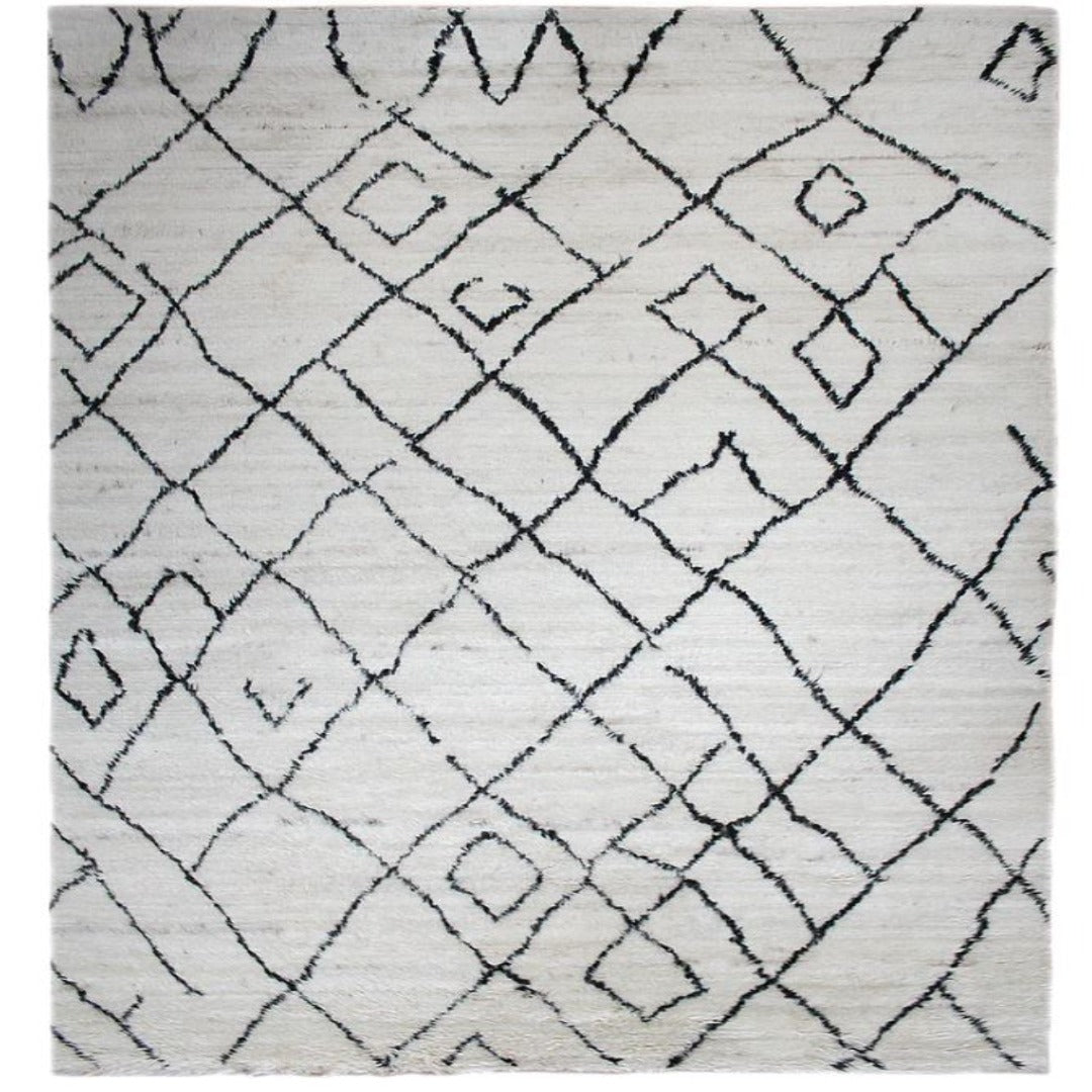 Abstract Moroccan Wool Rug BO062 – Authentic Moroccan Ltd
