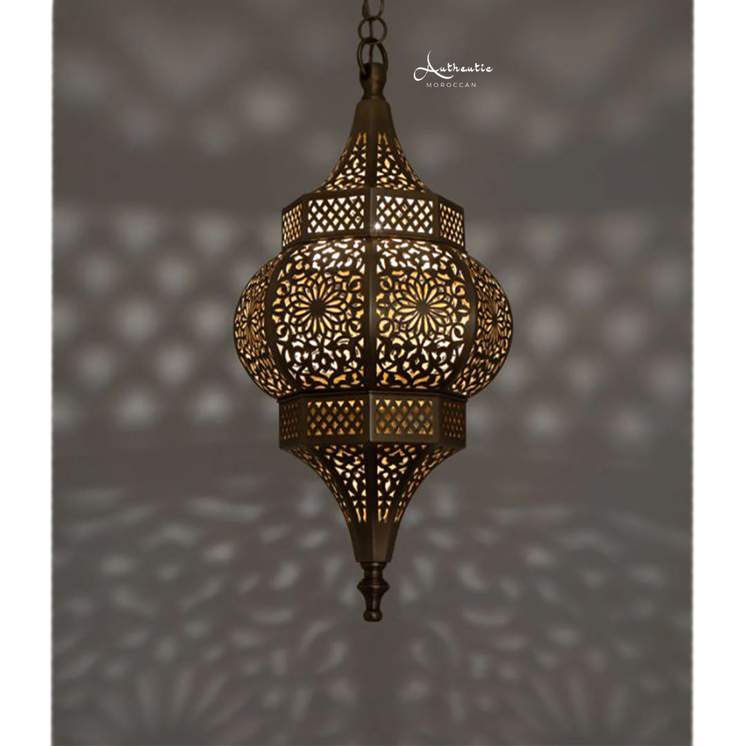 Moroccan Ceiling Lights Handcrafted Brass Moroccan Design Moorish lampshade Turkish ceiling light filigree design - Authentic Moroccan