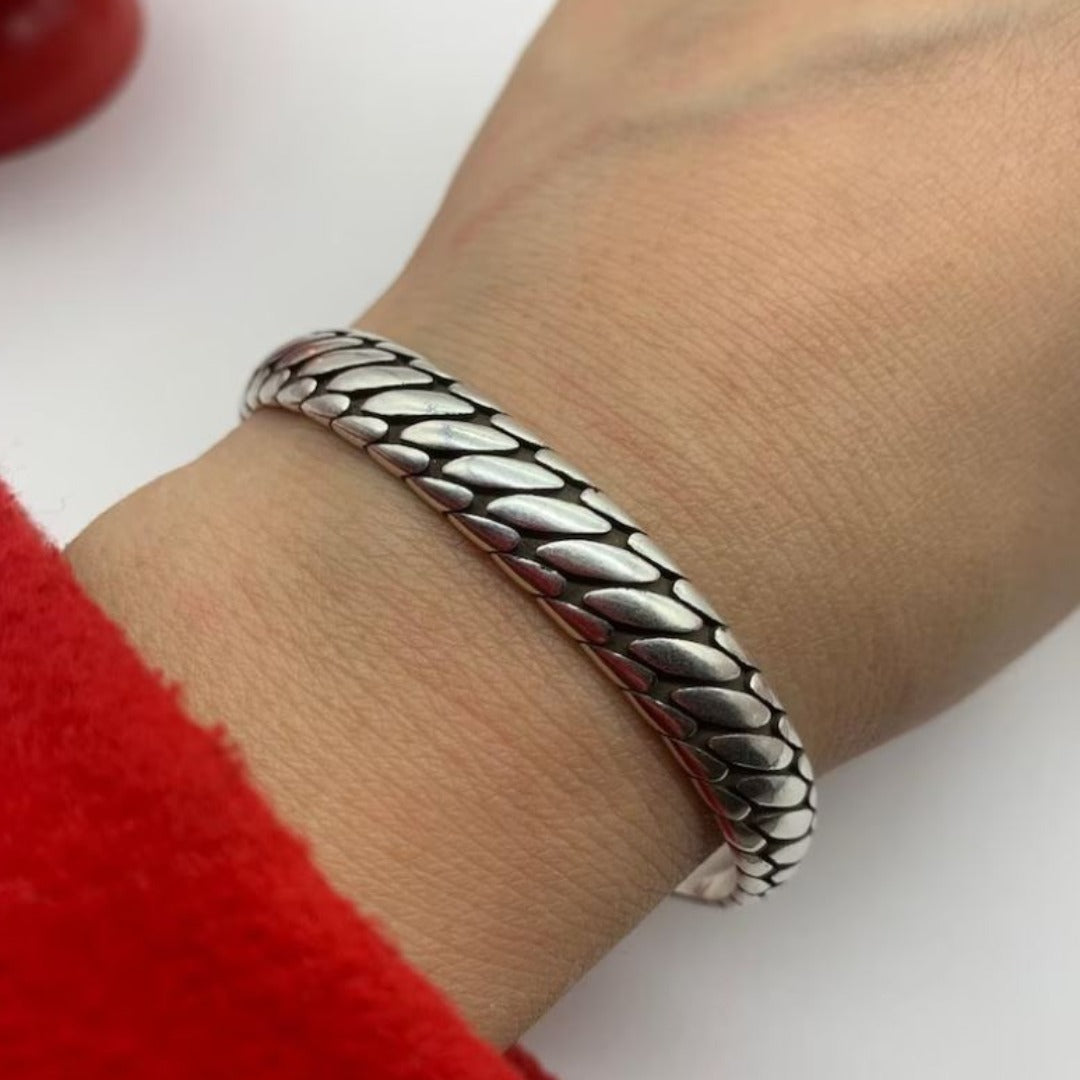 Silver-Cuff-For-Men-Bangle-for-Him-Chunky-viking-Boho-bracelet-Authentic-Moroccan