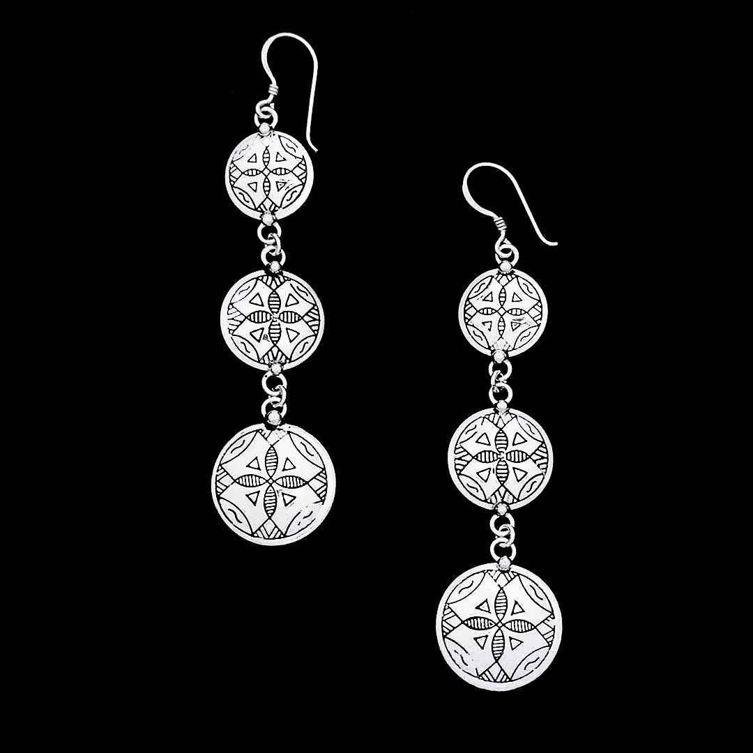 Moroccan Sterling silver earrings, EG002226