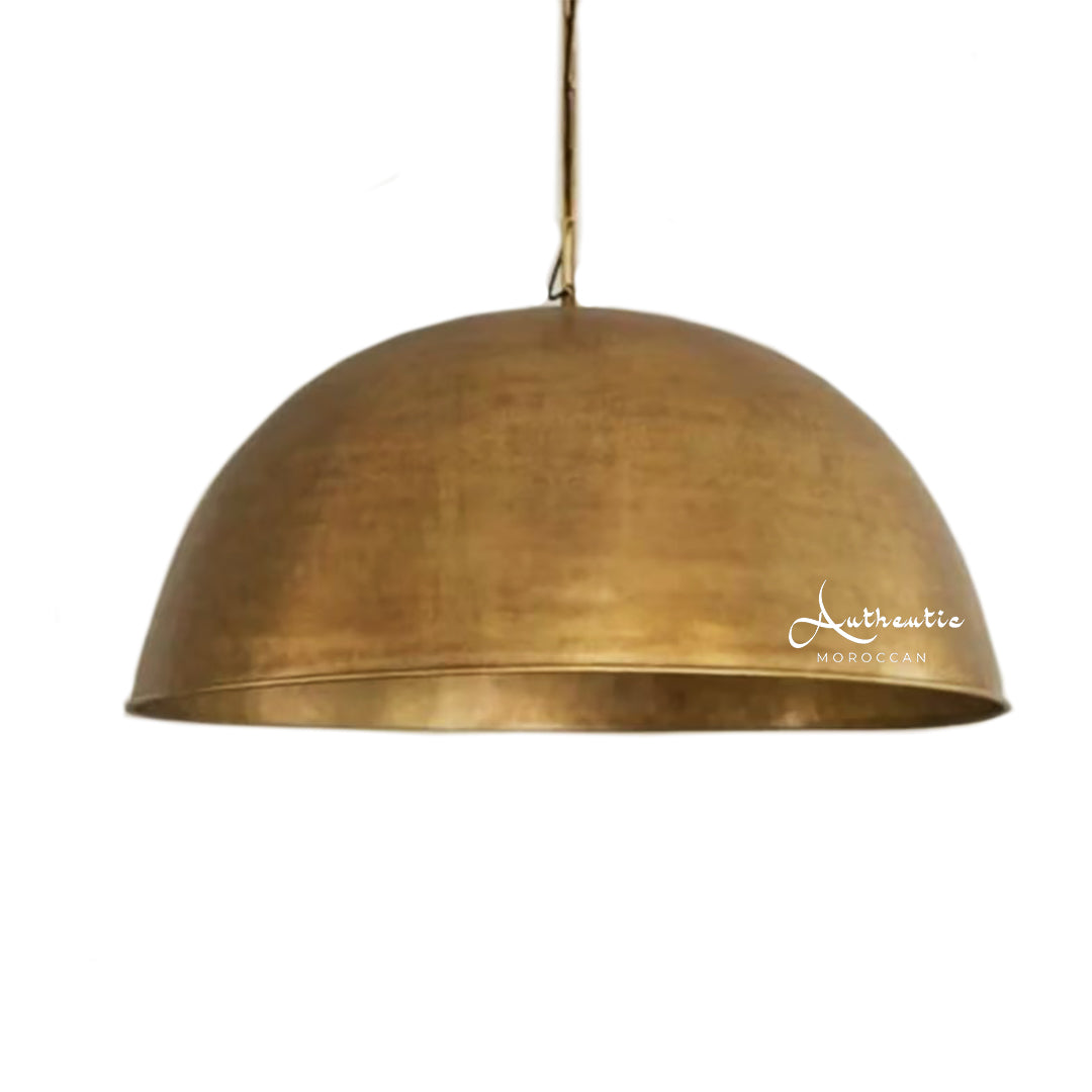 Antique Gold Brass Dome Brass Ceiling Lamp Dome Lighting Fixture kitchen island - Authentic Moroccan