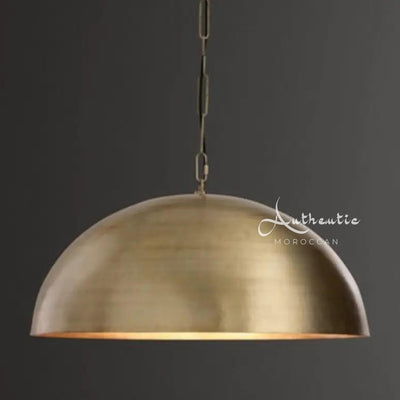 Dome Ceiling Light, Gold Brass