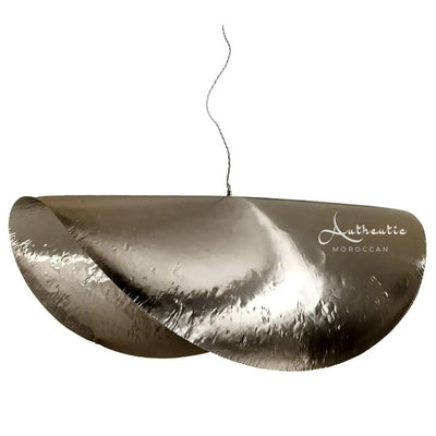Twisted Silver Brass Leaf ceiling lamp Lotus nickel plated Leaf lighting Fixture design-  Authentic Moroccan