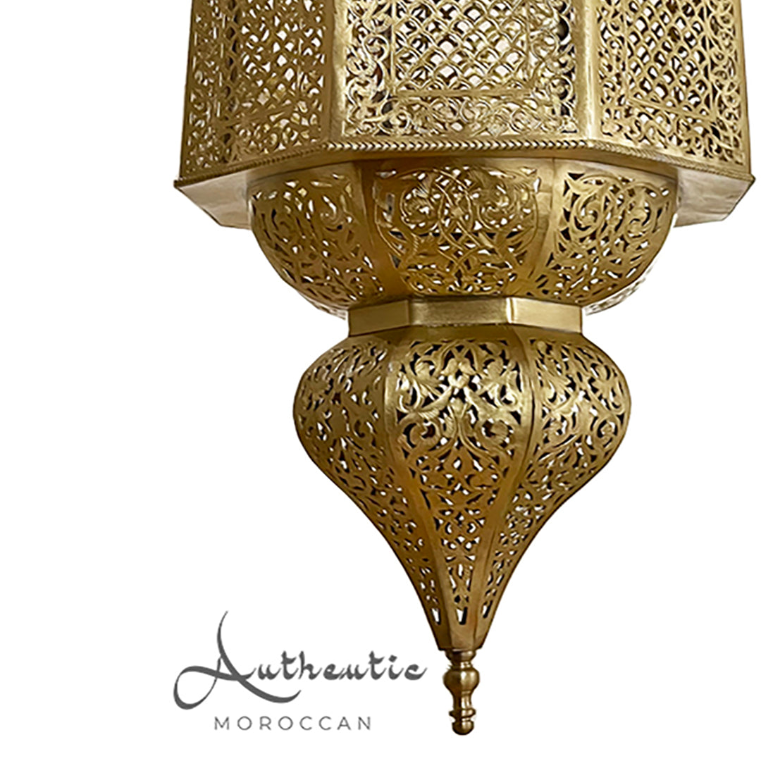 Moroccan Ceiling Lights Handcrafted Brass Moroccan Design Moorish lampshade - Authentic Moroccan