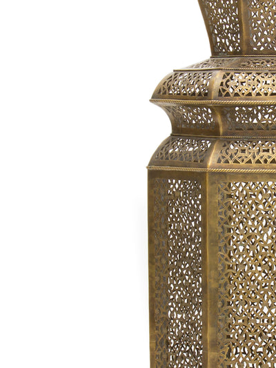 Zoom on Moroccan Floor Lamp Brass handmade Moorish Brass Design Table Lamp - Authentic Moroccan