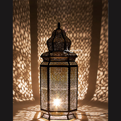 Lámpara de pie y mesa marroquí, AYLA