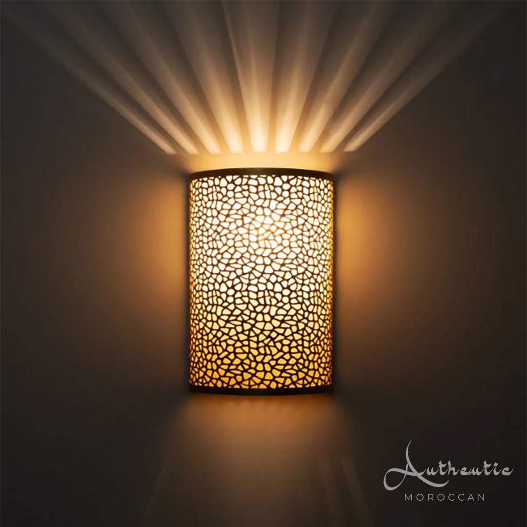 Moroccan Wall Sconce Lamp Modern Brass Wall Light - Authentic Moroccan