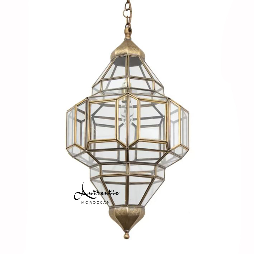 Moroccan glass ceiling light outdoor lamp - Authentic Moroccan