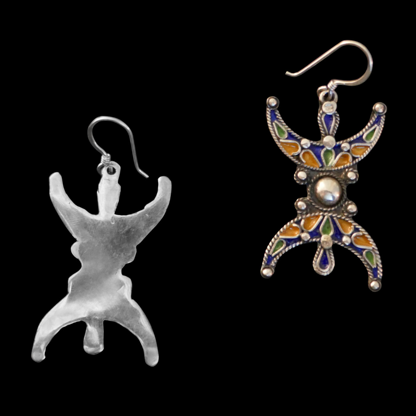Moroccan Tribal Enameled earrings, EG002202
