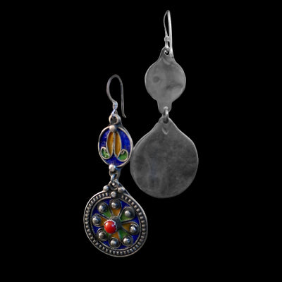 Moroccan Tribal Enameled earrings, EG002207
