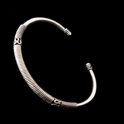 Moroccan Sterling Silver Bangle for him, BC00223