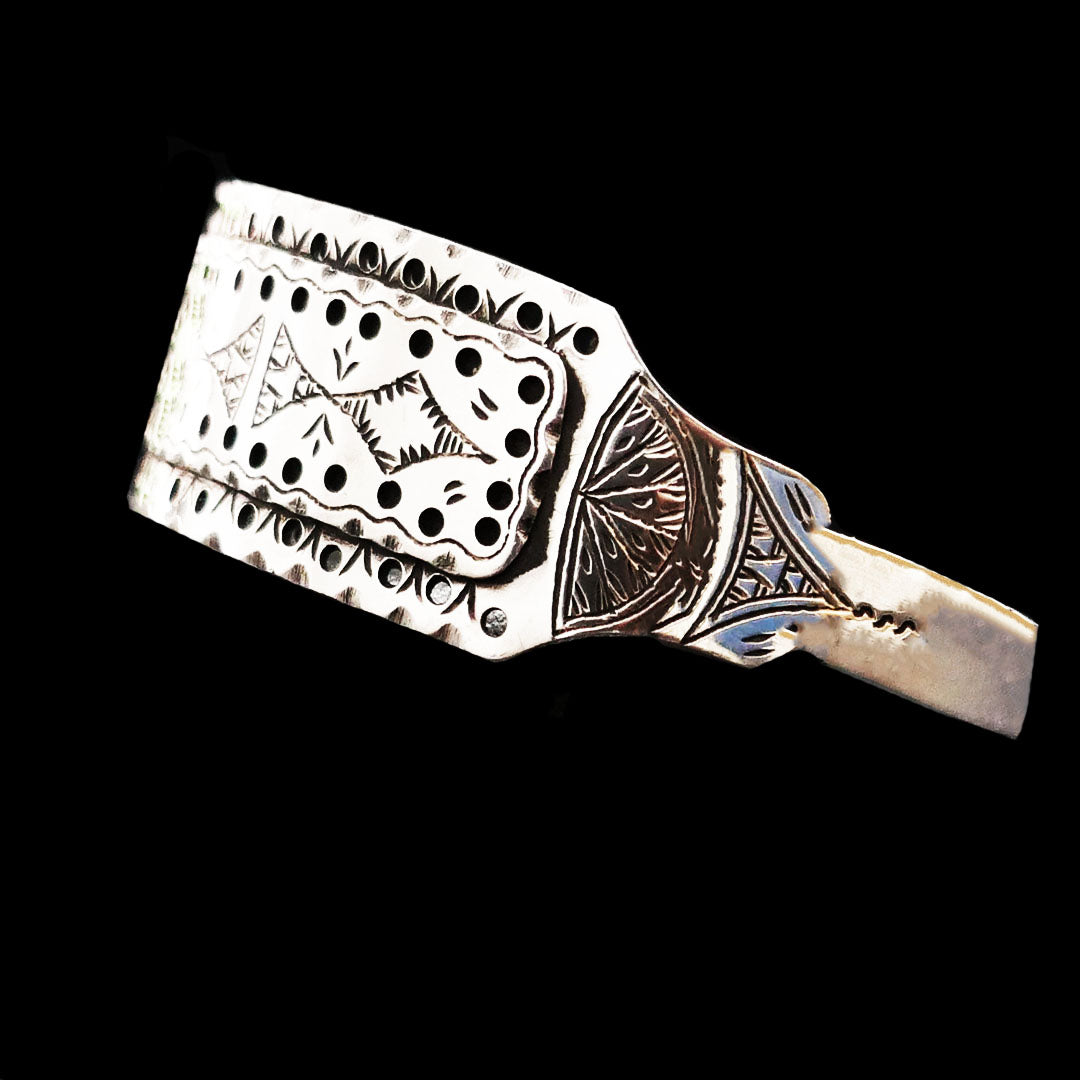 Moroccan Sterling Silver Bangle for him, BC00225