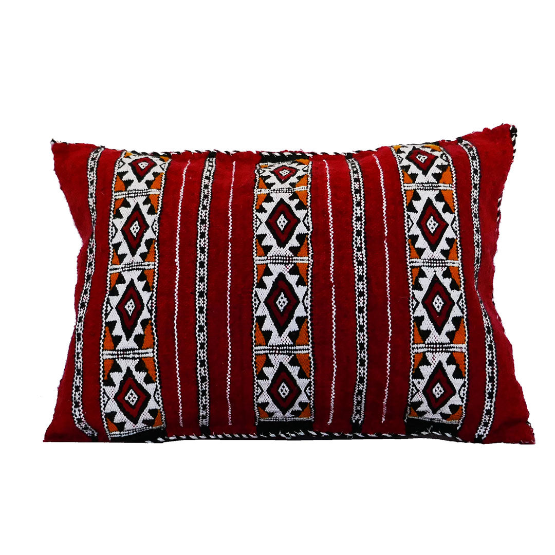 Moroccan Red Kilim Cushion, Fadma