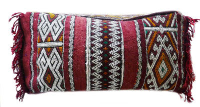 Moroccan Kilim floor Cushion, The vintage red