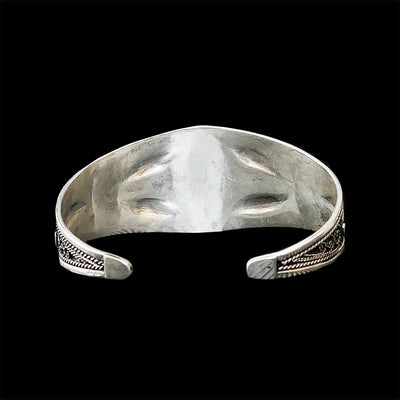 Moroccan Sterling Silver Bangle for her, BC00239