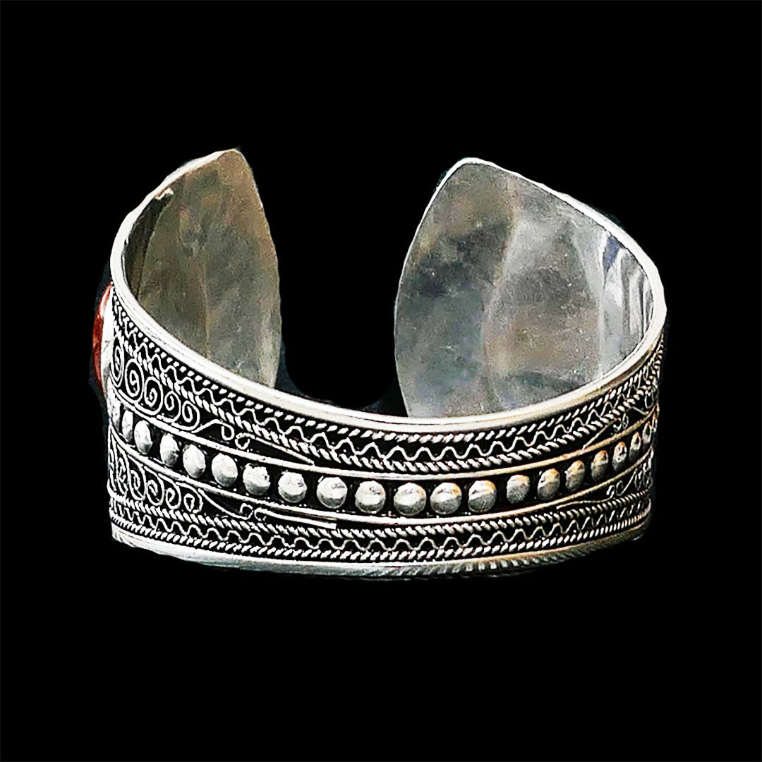 Moroccan Sterling Silver Bangle for her, BC00232