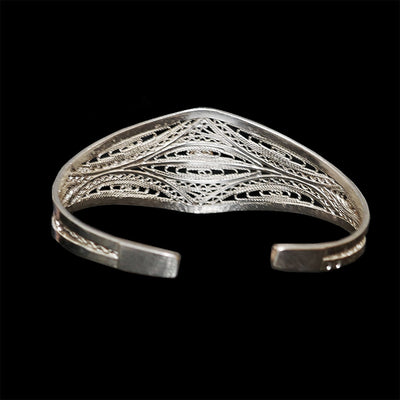 Moroccan Sterling Silver Bangle for her, BC00242