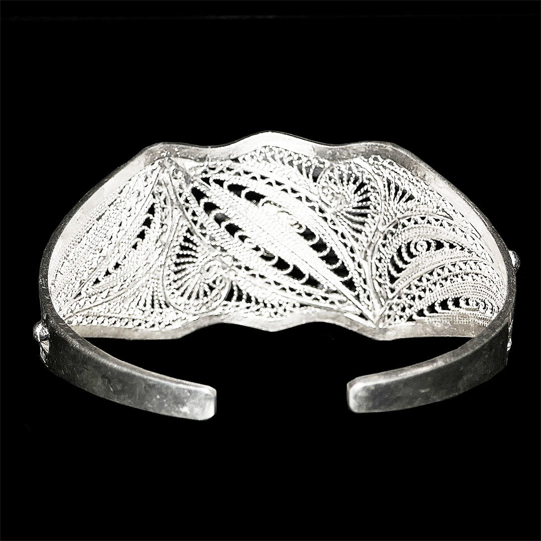 Moroccan Sterling Silver Bangle for her, BC00244