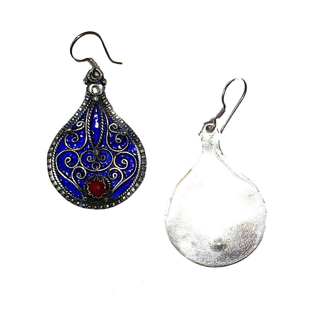 Moroccan Tribal Enameled earrings, EG002210