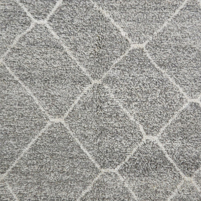 genuine beni ouarain handmade abstract wool moroccan rug berber neutral minimalist grey diamond design carpet