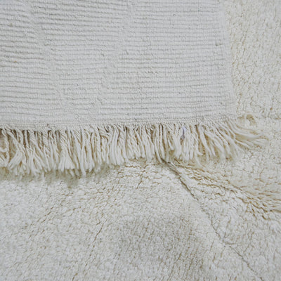 genuine beni ouarain handmade abstract wool moroccan rug berber neutral minimalist carpet