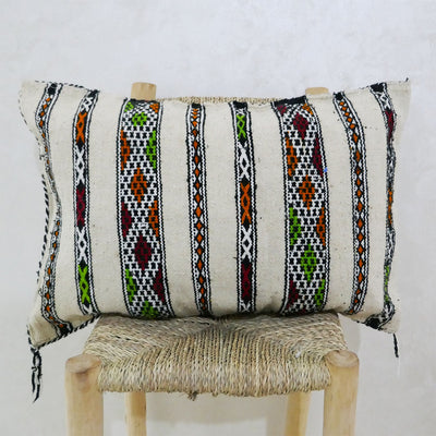 Moroccan Creamy Kilim Cushion, Layna