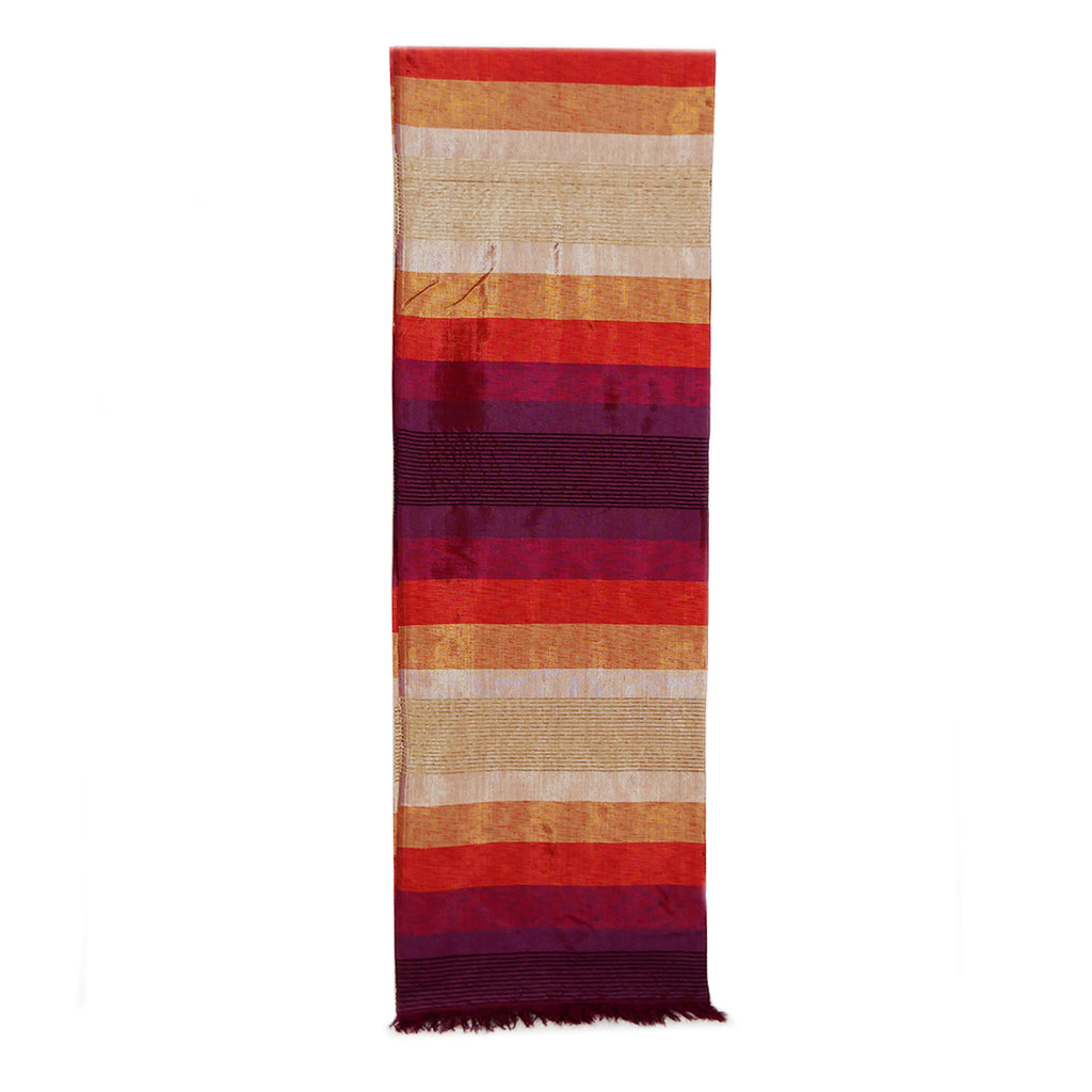 Marokkanische Kaktus-Seidendecke / Überwurf, Bordeaux & Orange –  Authentic Moroccan Ltd
