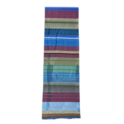 Moroccan Cactus Silk Blanket / Throw, Colour Block