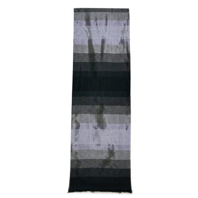 Moroccan Cactus Silk Blanket / Throw, Black & Grey