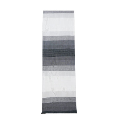 Moroccan Cactus Silk Blanket / Throw, Grey & White