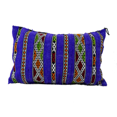 Moroccan Blue Kilim Cushion, Mayssa