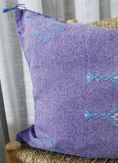 Cactus Silk Cushion, Lavender