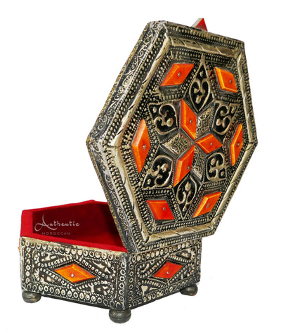 Antique Handcrafted Camel bone & metal, Jewelry Box - Fatma