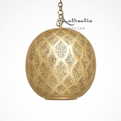 Globe shaped Moroccan Brass Ceiling Pendant - Authentic Moroccan