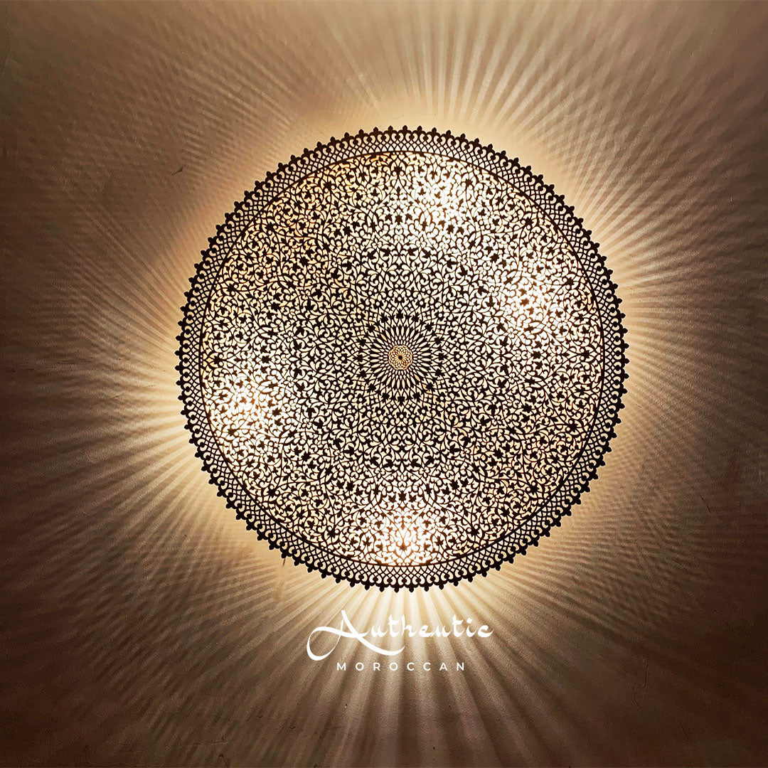 Moroccan Circular flush mount light wall sconce lamp handmade